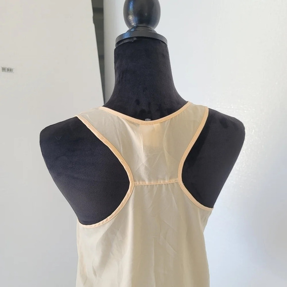 Japna Women's Soft Beige Racerback Sleeveless Tank Top Blouse Shirt Size Small - Picture 6 of 7